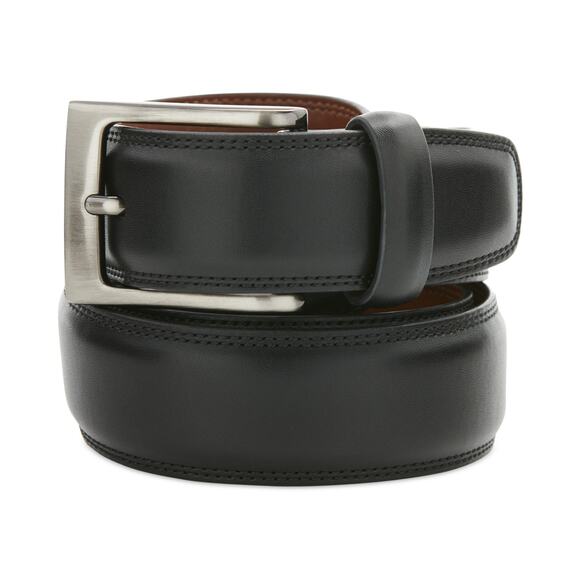 Perry Ellis Portfolio Men's Leather Dress Belt - M (34-36)US  Black NWT - Picture 1 of 1